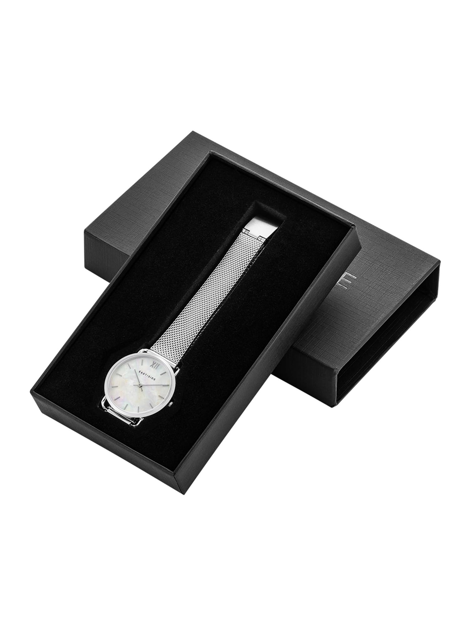 Eastside Damen Uhr Metall-Legierung Silber Quarzwerk 3 ATM