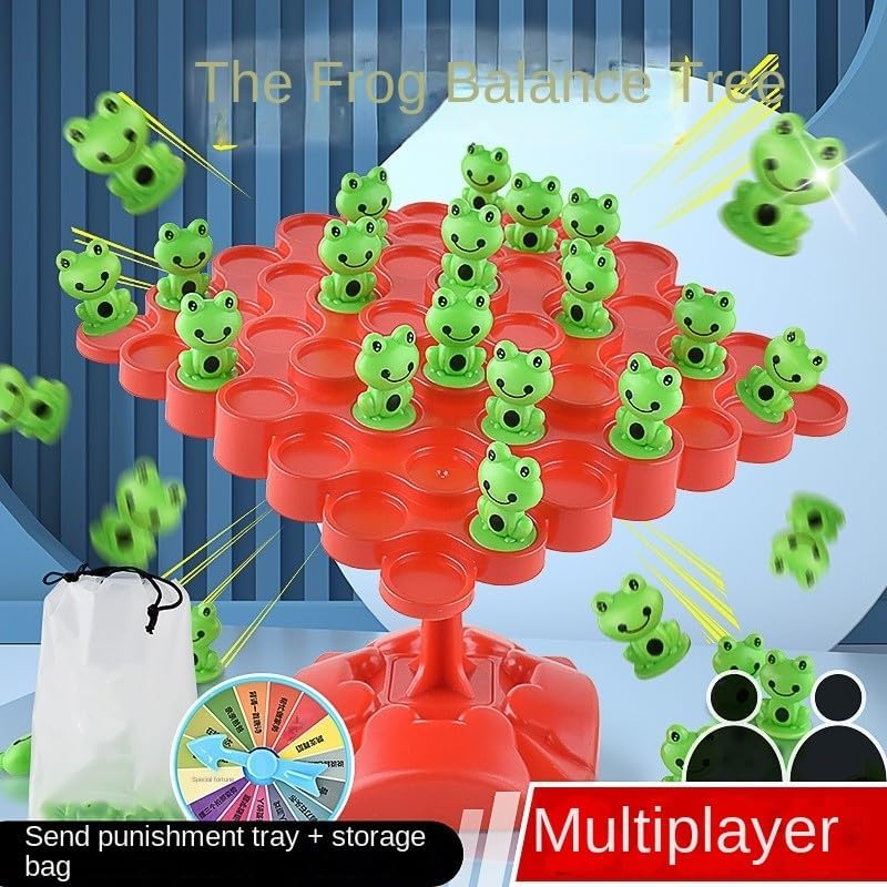 Miniatura 6 de Juego de equilibrio de rana, juego de mesa de equilibrio, juegos de equilibrios para dos jugadores, árbol interactivo para padres e hijos, juego de