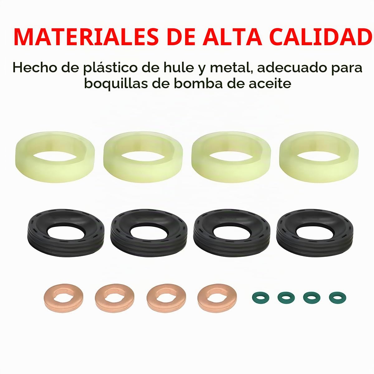 CGEAMDY Kit De Juntas De Inyector Diesel, Juego Oring Arandela Sello Inyector Combustible Kit Junta Reemplazo, Kit Arandelas Sello Inyector Diesel Reparación del Sello Recambio, Accesorios Auto Moto