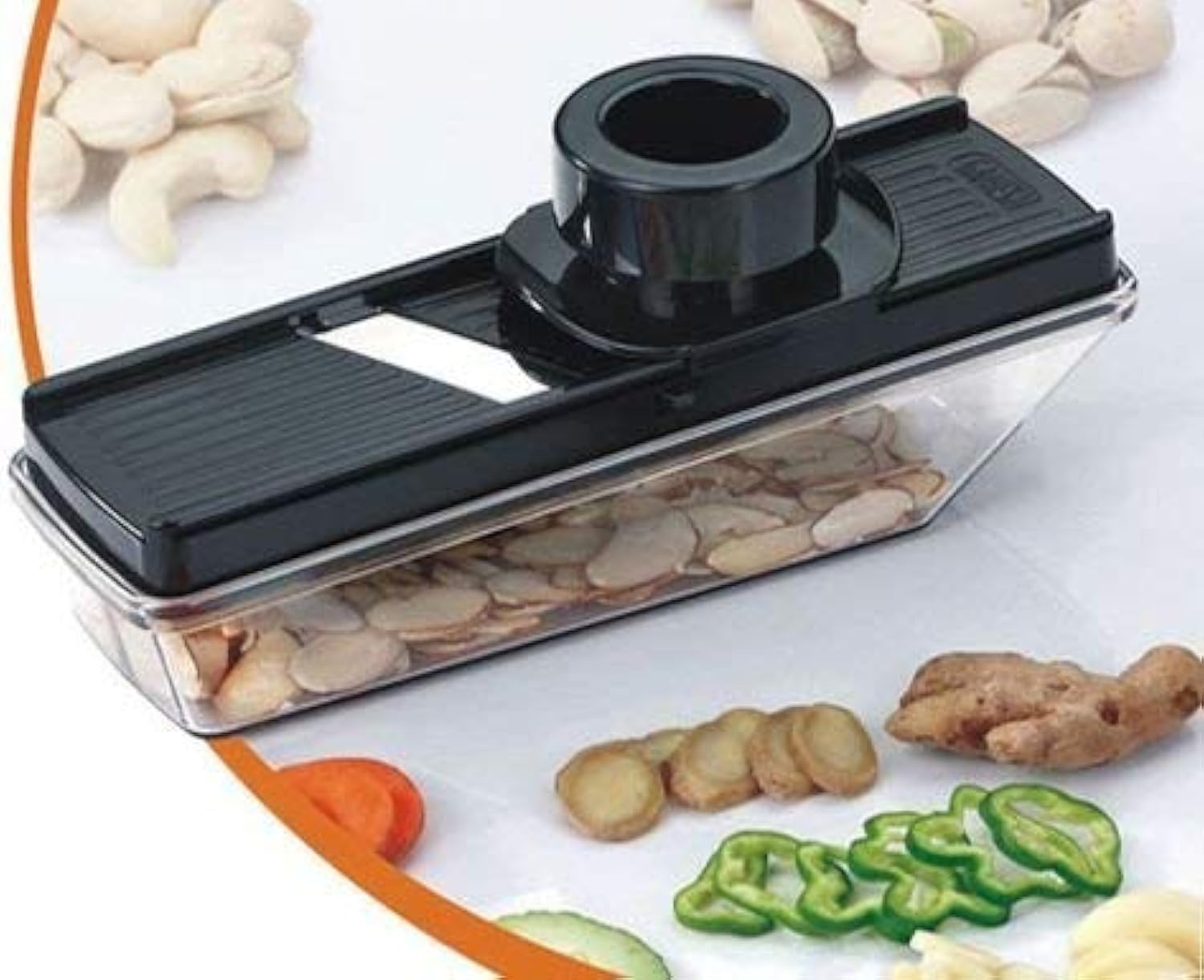 Generic Dry Fruit And Vegetable Plastic Cutter Slicer With Holder And Container By Dark Handicraft One,24X8X8