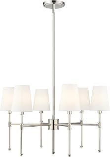 ML Lighting 16106-PN Adorra 25.75" Wide 6-Light Chandelier - Polished Nickel