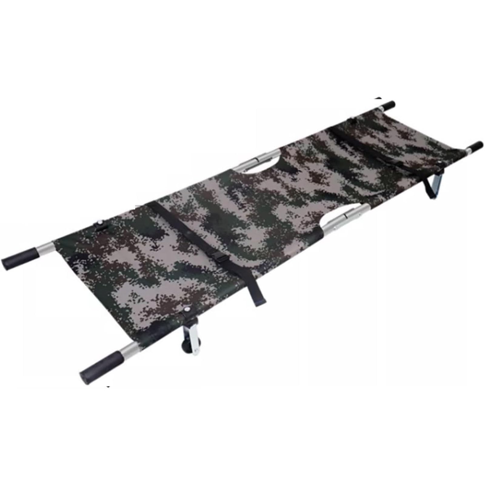 barella, Barella da Soccorso Portatile Multifunzionale Pieghevole in Alluminio con Ruote(Digital Camouflage)