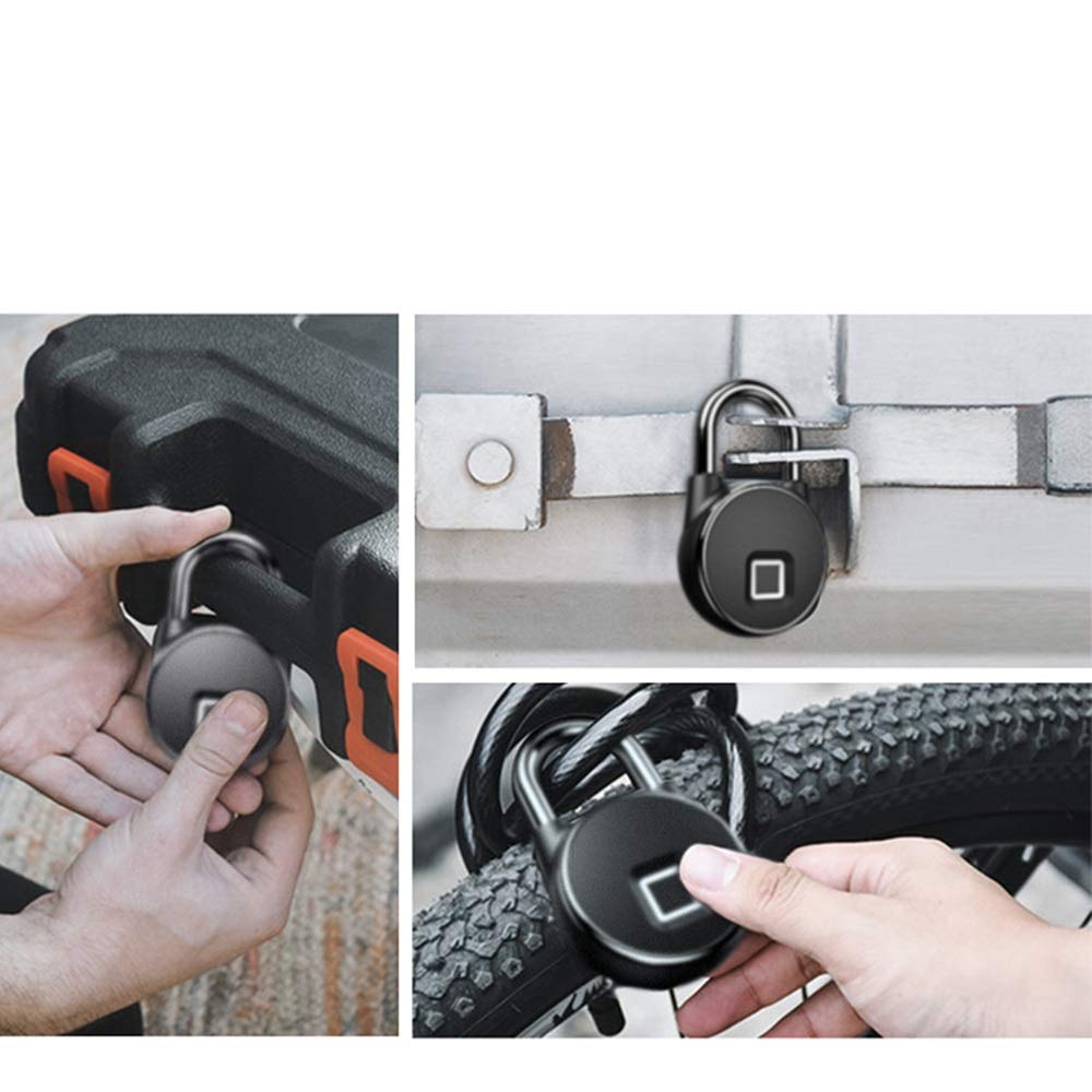 Candado Inteligente con Huella Dactilar Lock de huellas dactilares antirrobo con candado impermeable inteligente para Seguridad