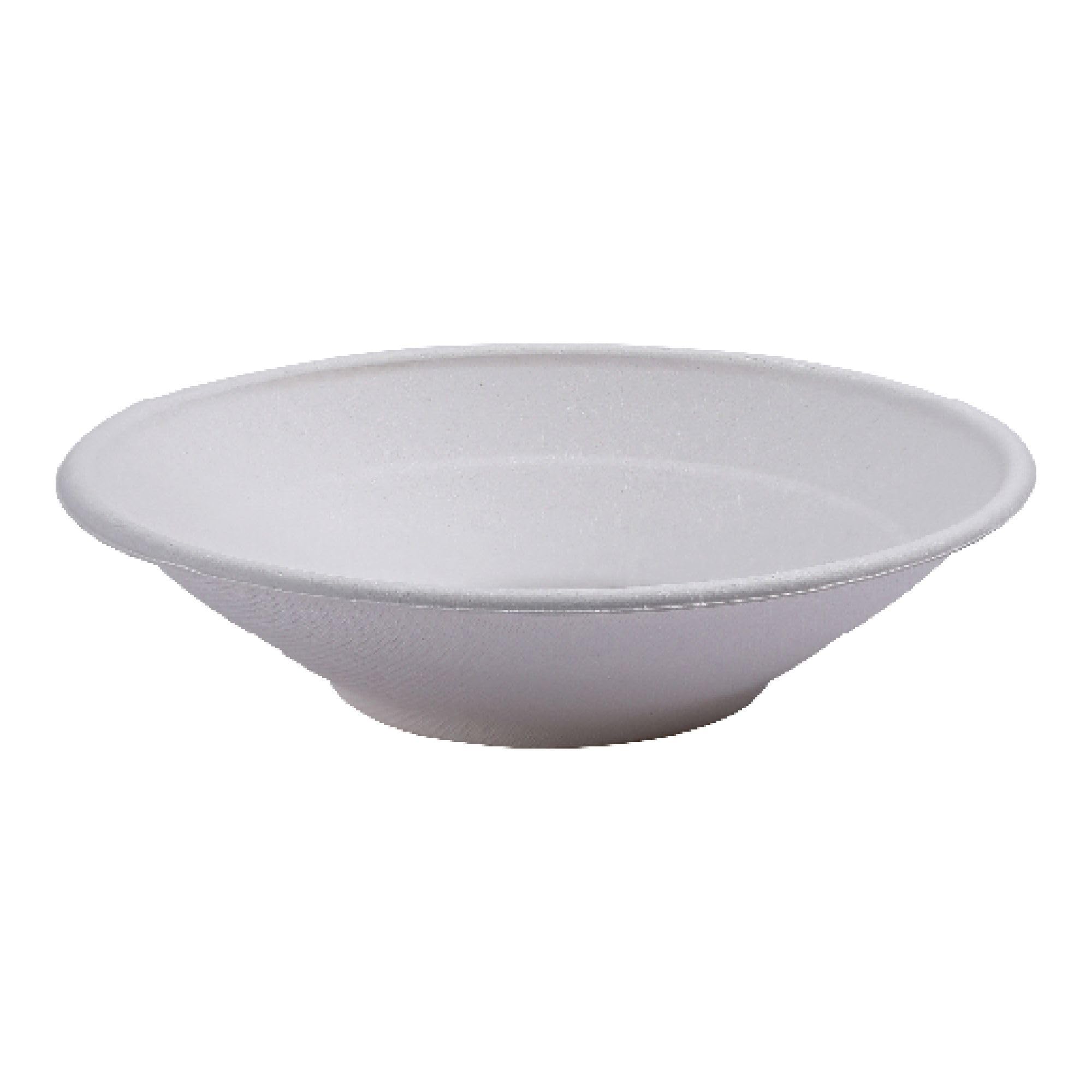 ECO PRODUCTS Compostable 24oz Molded Fiber Wide Bowls, Case of 400, Vanguard WorldView, Disposable, White, No PFAS, Lid Available, Tree-free Sugarcane, Soup Pasta Bowl, ASTM Compliant, BPI-Certified