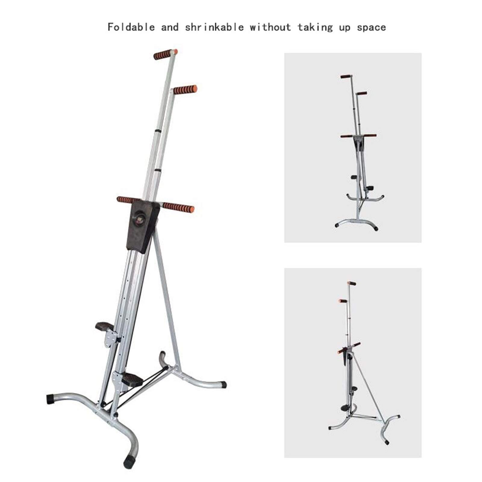Stair Stepper voor thuis, opvouwbare trapstepper voor thuis, gym, verticale klimmer, stairmaster voor thuis, tijd, aantal, afstand, calorieën, verbruiksdisplay, pedaal, instelbaar pedaal, 100 kg
