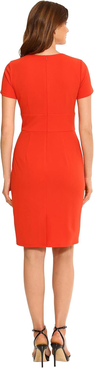 Maggy London Womens Cutout Neck Crepe Sheath Dress Office Career Workwear Event Occasion Guest ofDress