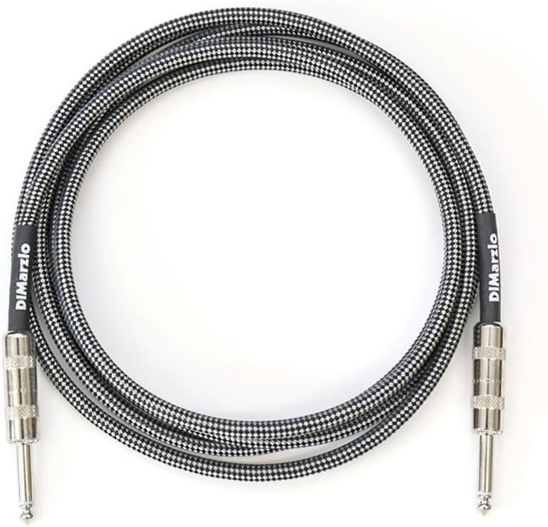 DiMarzio Instrument Cable Black and Silver 10 ft.