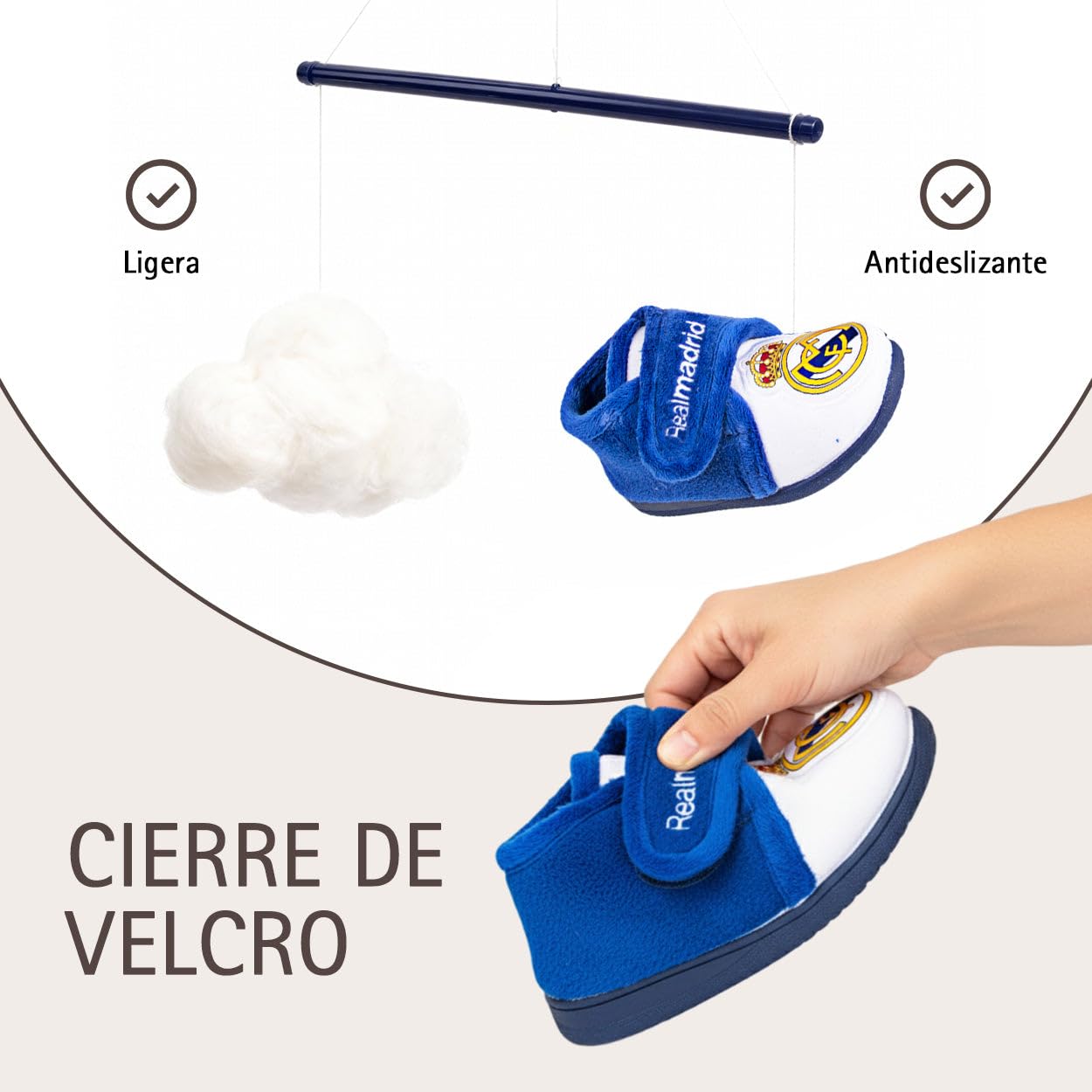 MARPEN SLIPPERS, Zapatillas de casa Real Madrid CF Oficiales Botitas de Invierno para Bebé, Niño o Niña, Temporada 25/26