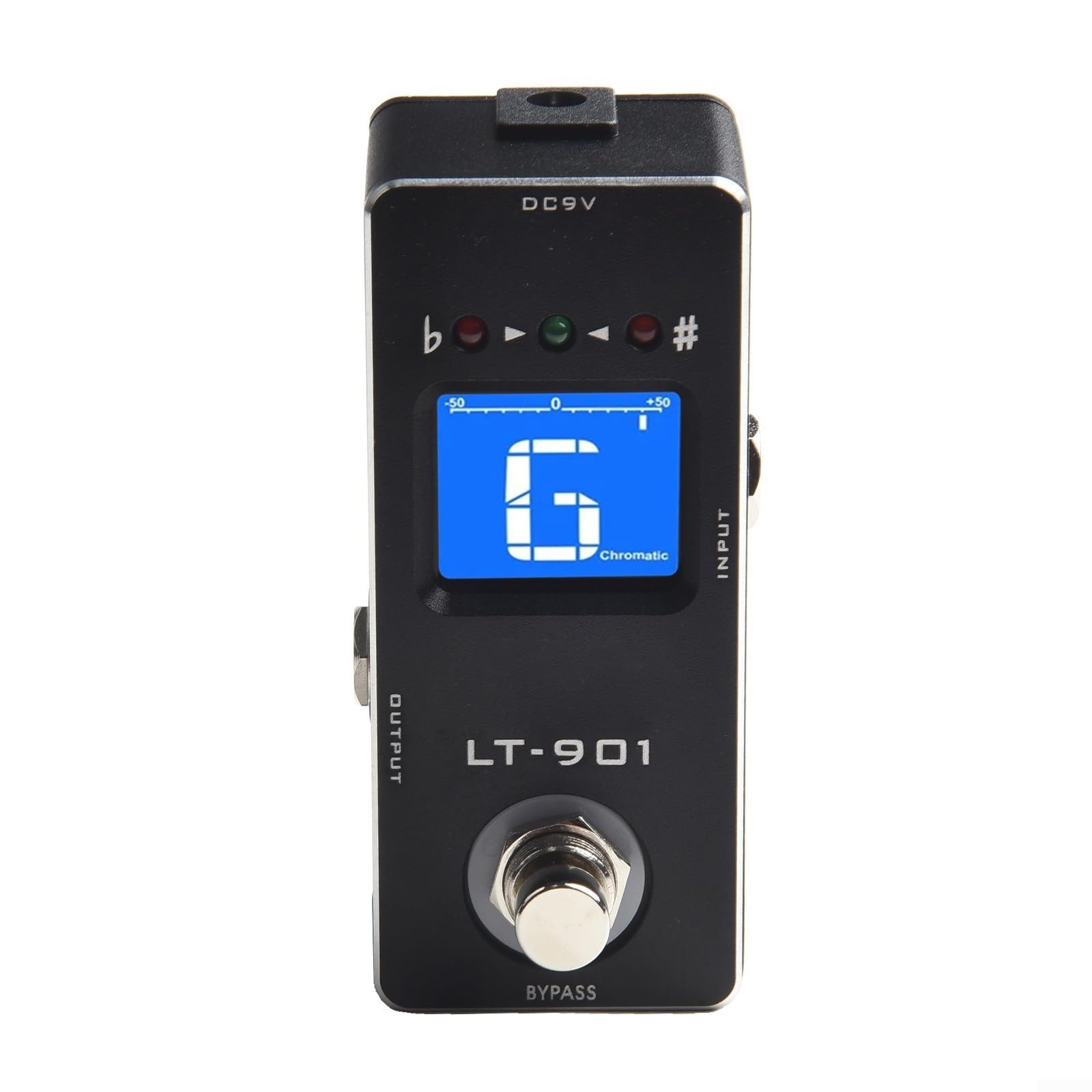Rowin Pédale d'accordeur de guitare avec design compact et écran LCD pour un accordage précis sur une large gamme