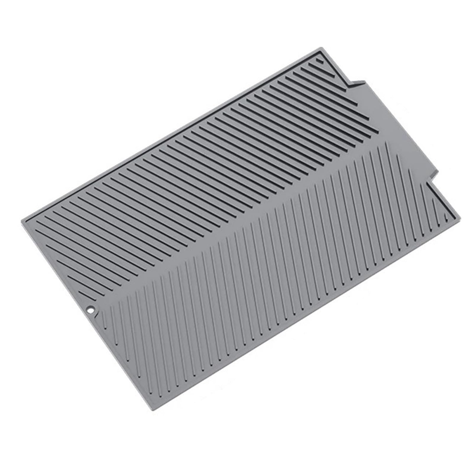 Tapete escurridor de platos de silicona de 38x25 cm con diseño antideslizante para encimera