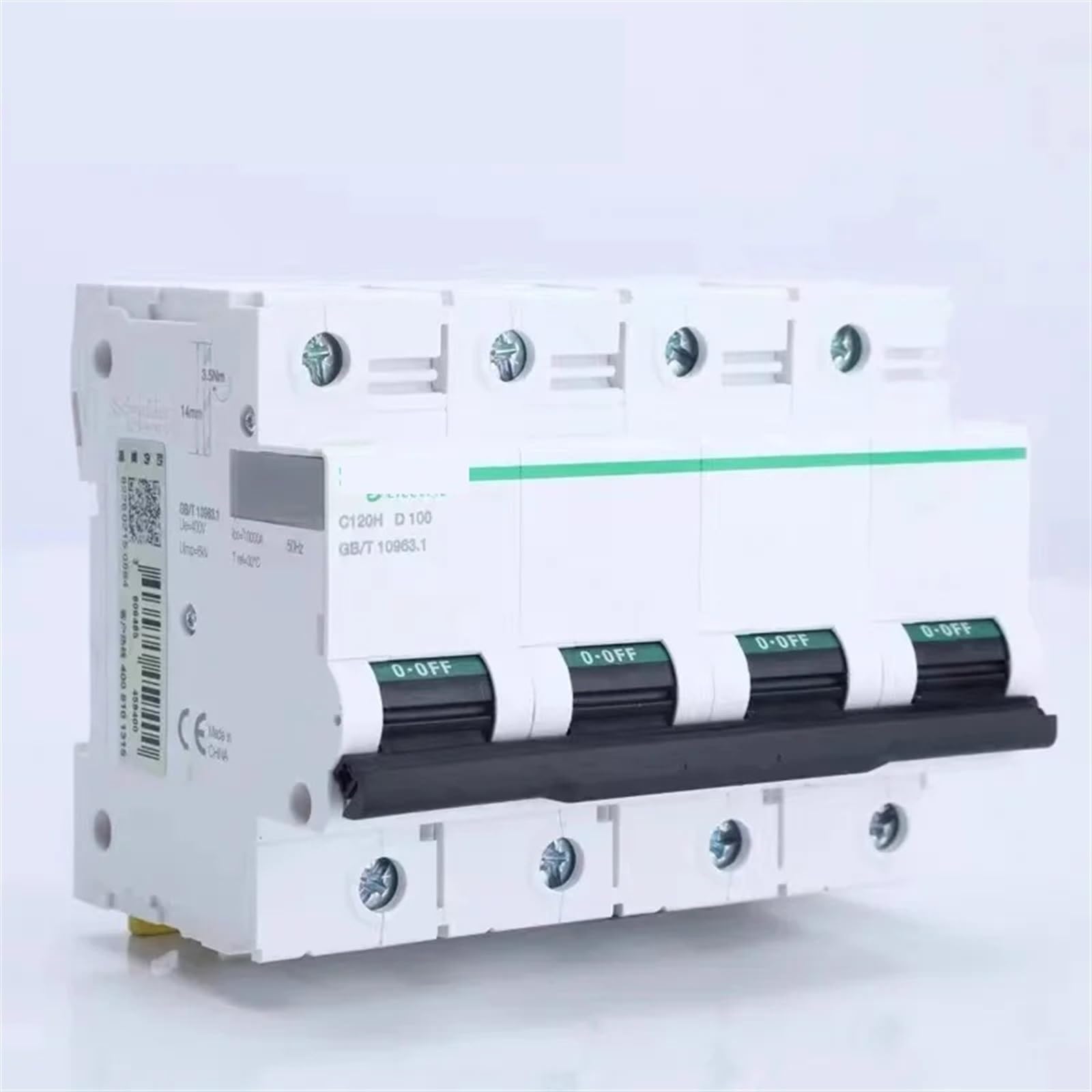 Disjoncteur de type C C120H 4 pôle 125A pour tableau électrique triphasé
