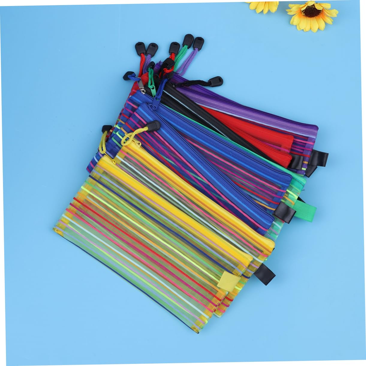 NUOBESTY 36pezzi Borsa Multiuso Con Cerniera Da Pochette Per Cancelleria e Accessori Viaggio Leggera e Resistente Per Ufficio e Scuola Varie Colorazioni