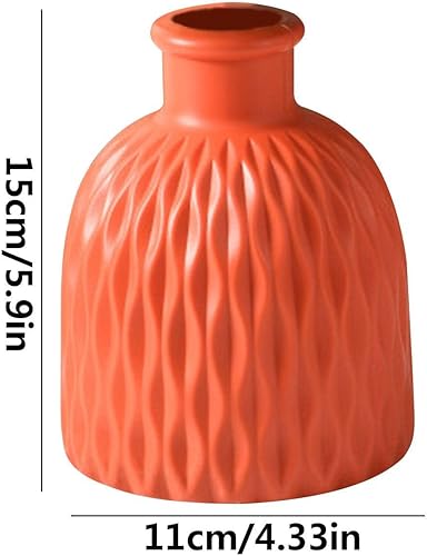 Miniatura 3 de Jarrones de estilo, jarrón geométrico, florero moderno de flores, decoración de jarrón artificial, jarrón a rayas para bodas, oficinas, mesa,