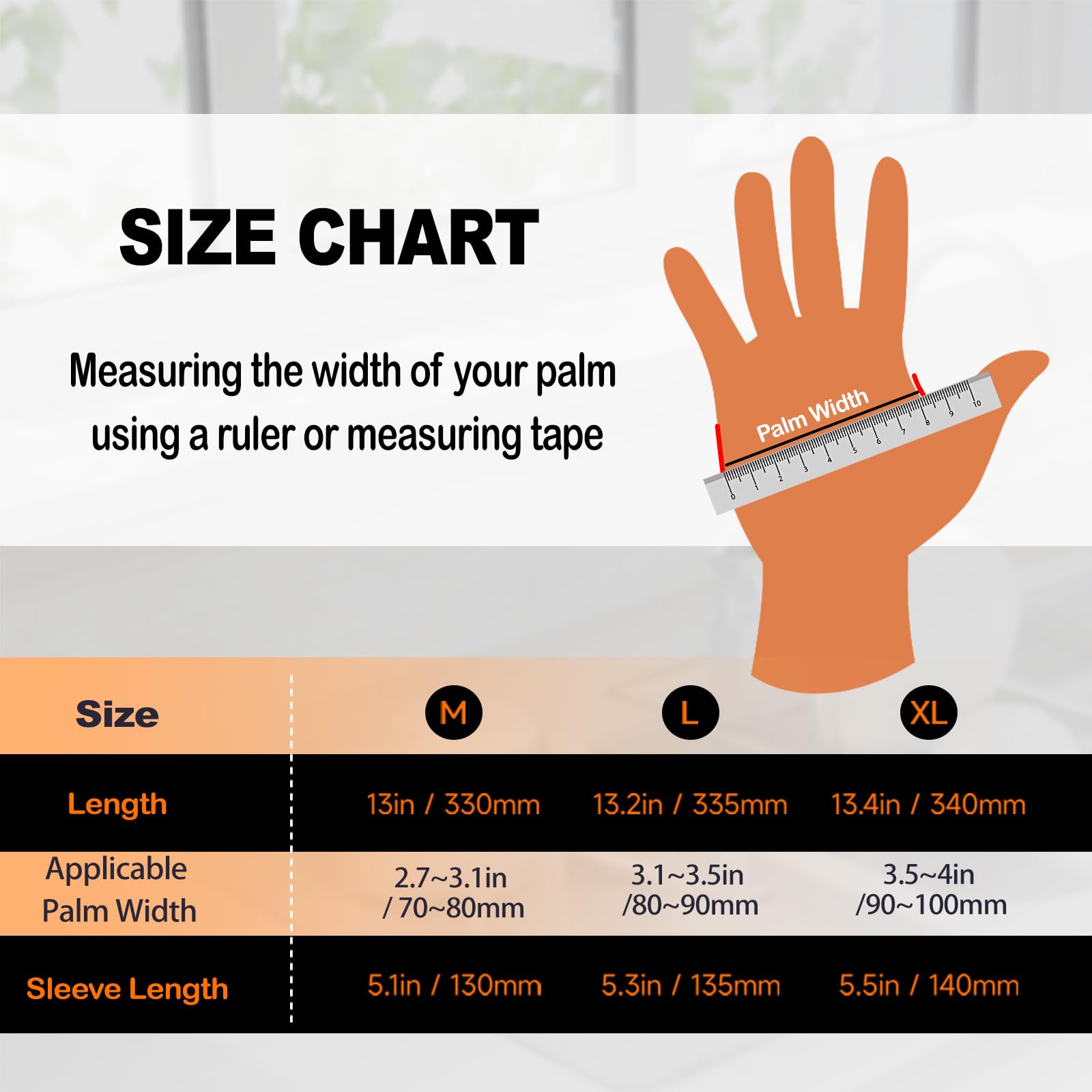 Guantes de goma natural engrosados, guantes para el hogar reutilizables, guantes de lavado de platos antideslizantes, guantes de limpieza de cocina (1 par, talla XL)