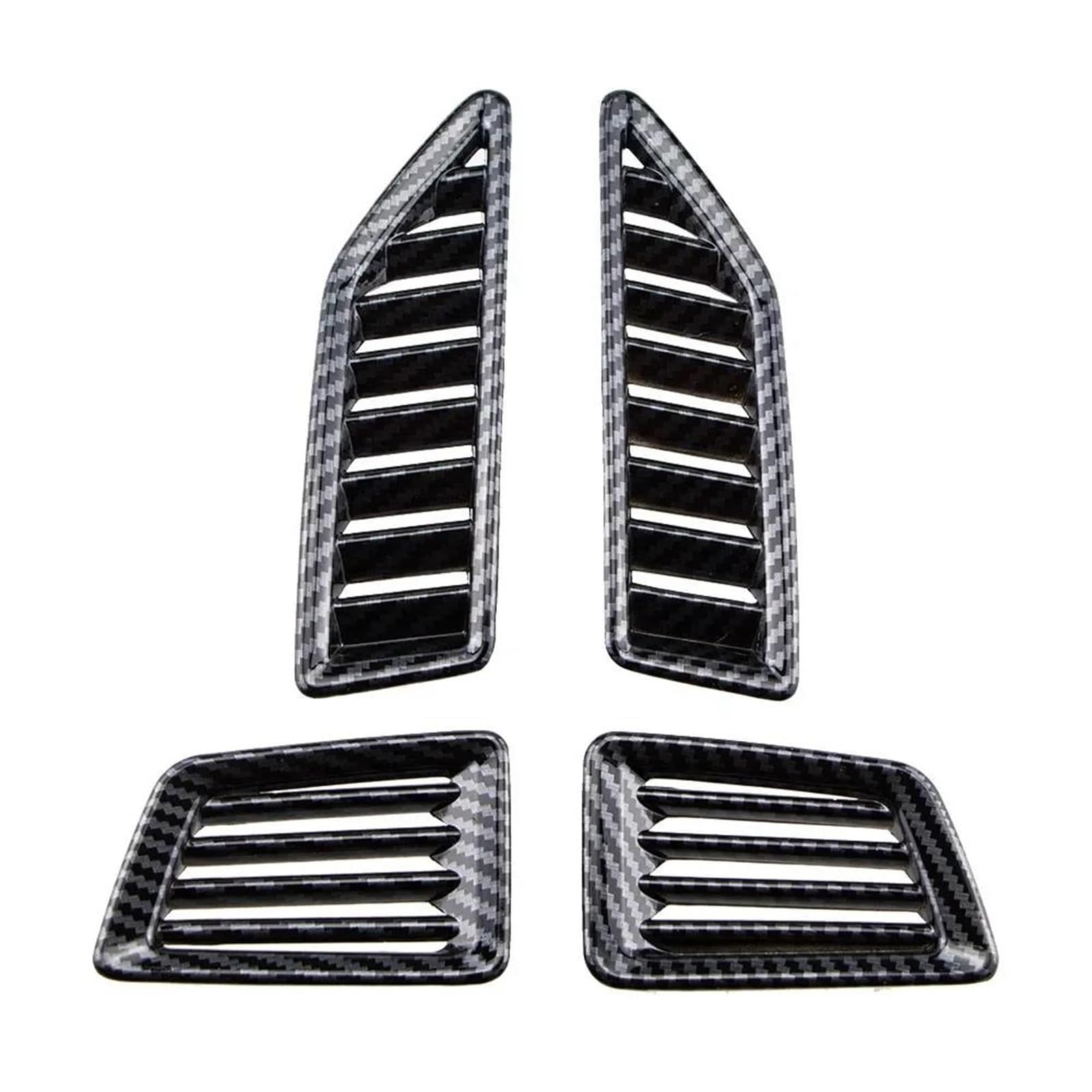 Car Decoration Stickers Cover ABS Carbon Fiber for Ford for Everest for Ranger 2016 2017 2018 2019 2020 2021 LHD(Dashboard Vent Cover)