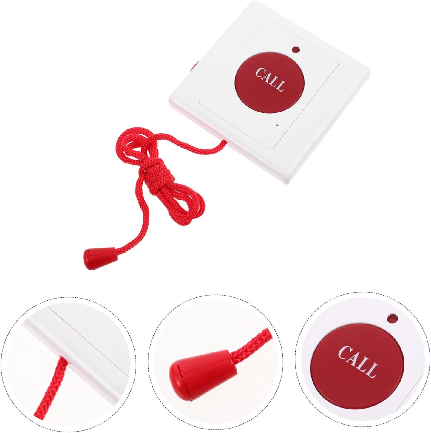 Emergency Call Button with Pull Cord, Dual Alarm, Plastic