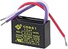 Black CBB61 1.5uF2.5uF 3 Wires 250V 5060Hz Capacitor for Ceiling Fan, 3.3cm, As pctures Show n