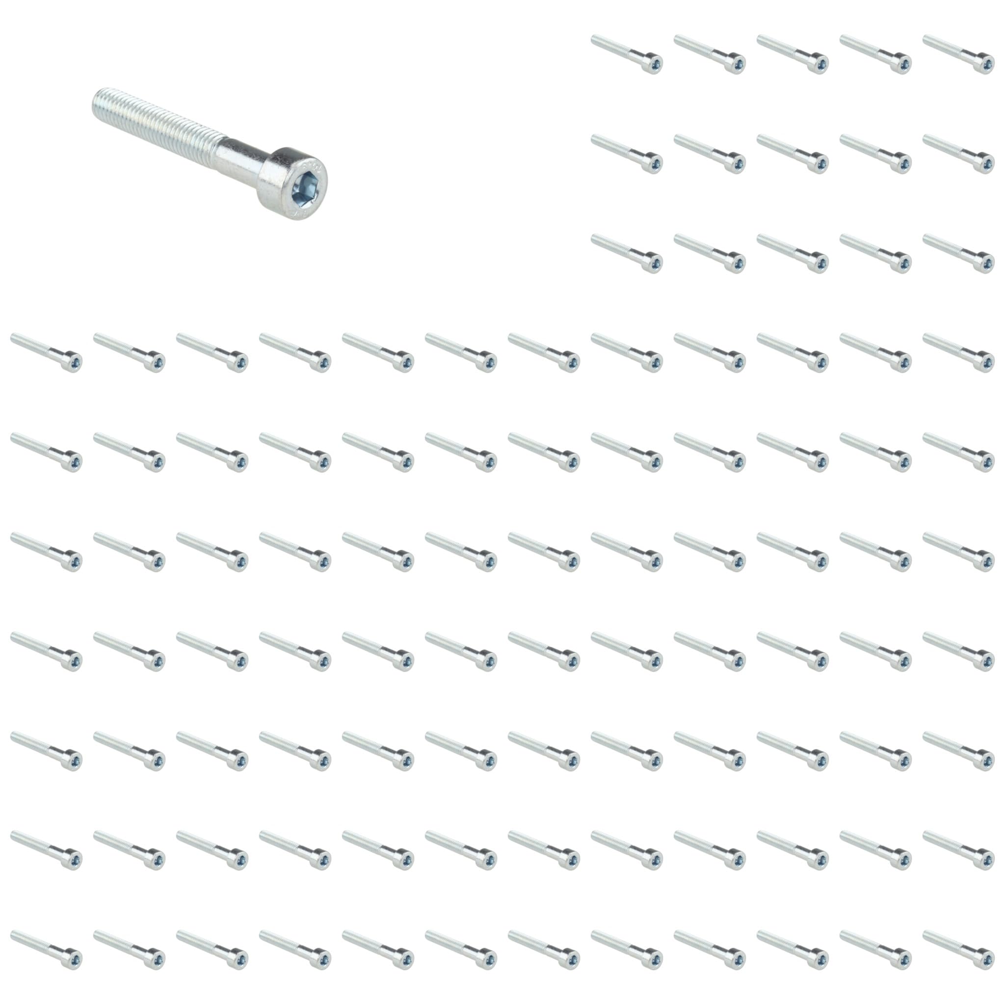 100x Conector automático, ranura 6, tipo I, acero, galvanizado