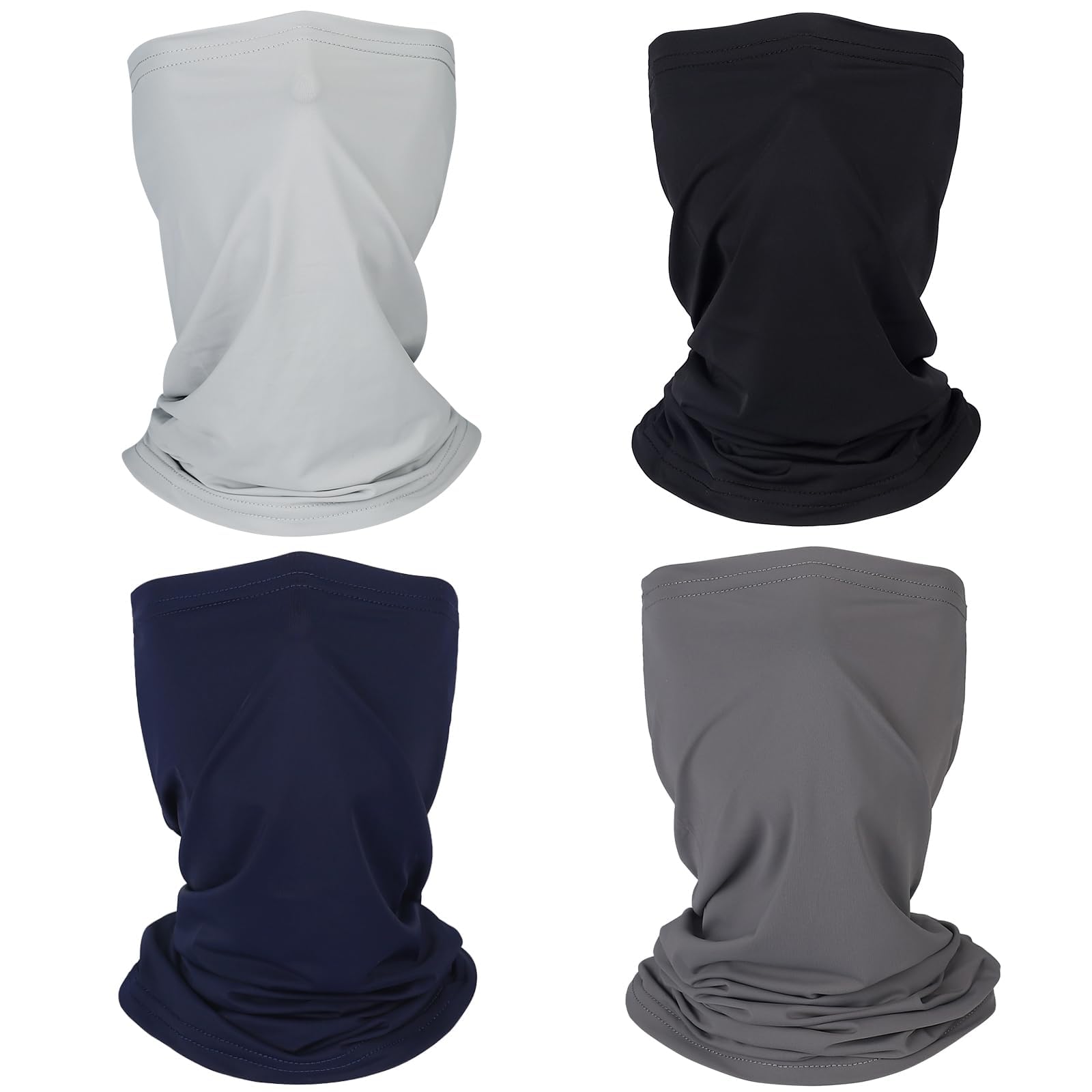 Bufanda Tubular Multifuncional 4 Piezas Pañuelos Bicicleta Máscara Protección Solar UV Braga Cuello Fina Verano Diadema Elástica Deportiva para Mujer Hombre,Actividades Al Aire Libre, Cámping