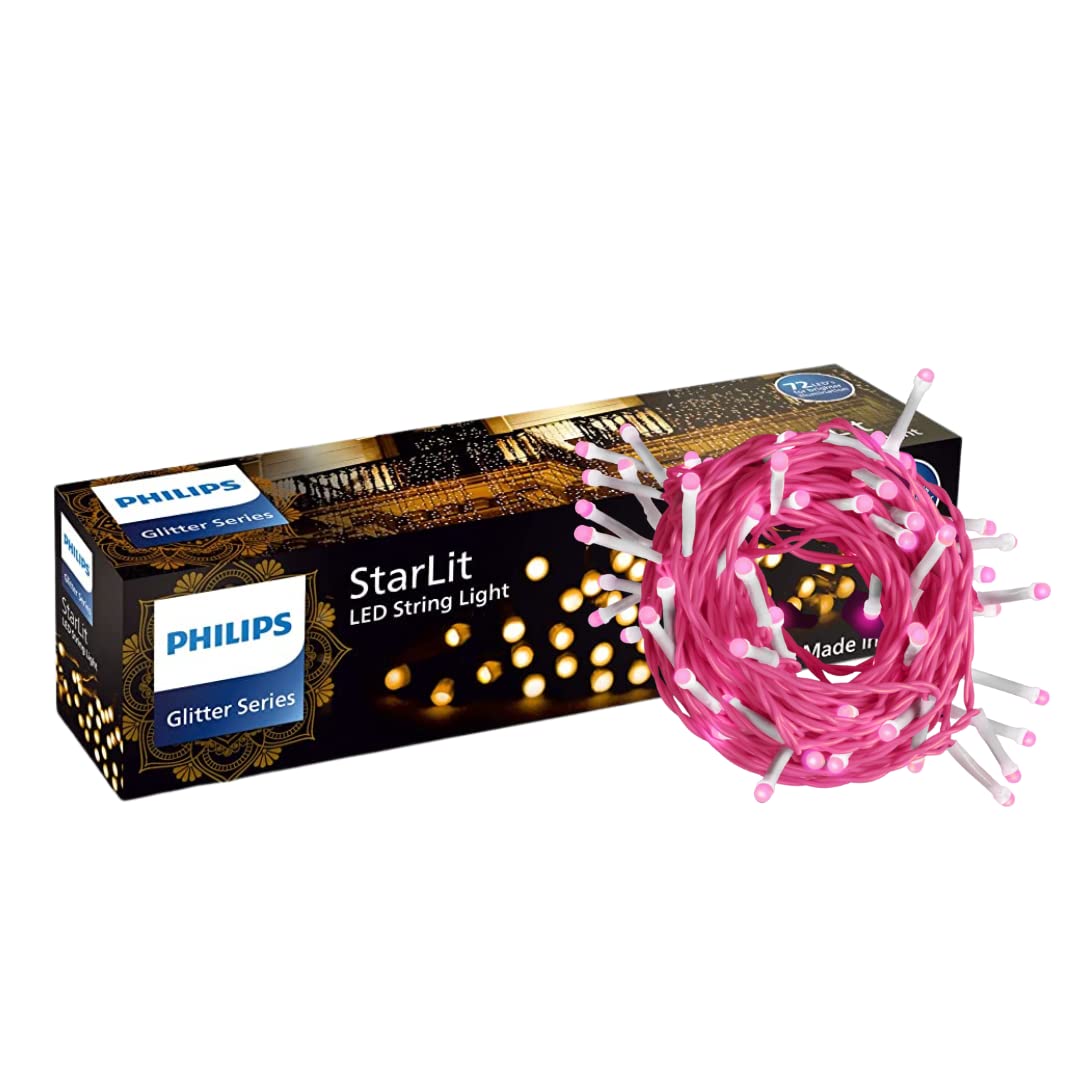 PHILIPS Starlit 12 Meter 72 LEDs String Light for Decoration | Festival LED String Light for Diwali, Christmas and Home Decoration| Pink, Pack of 1 (B0B5RQFV6H) Amazon Price History, Amazon Price Tracker