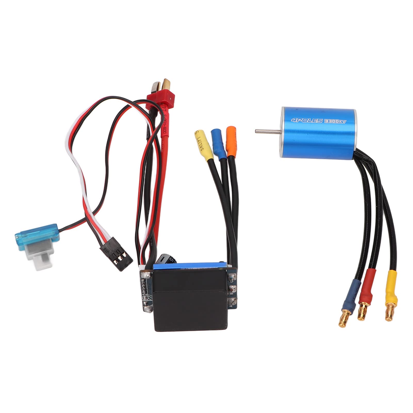 wpl ブラシレスモーターとESC ブラシレスカーモーター,2.0mmシャフト,25a escコンボ,2430