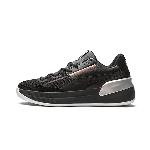 PUMA Mens Clyde Hardwood Metallic Black Athletic Basketball Shoes 11.5
