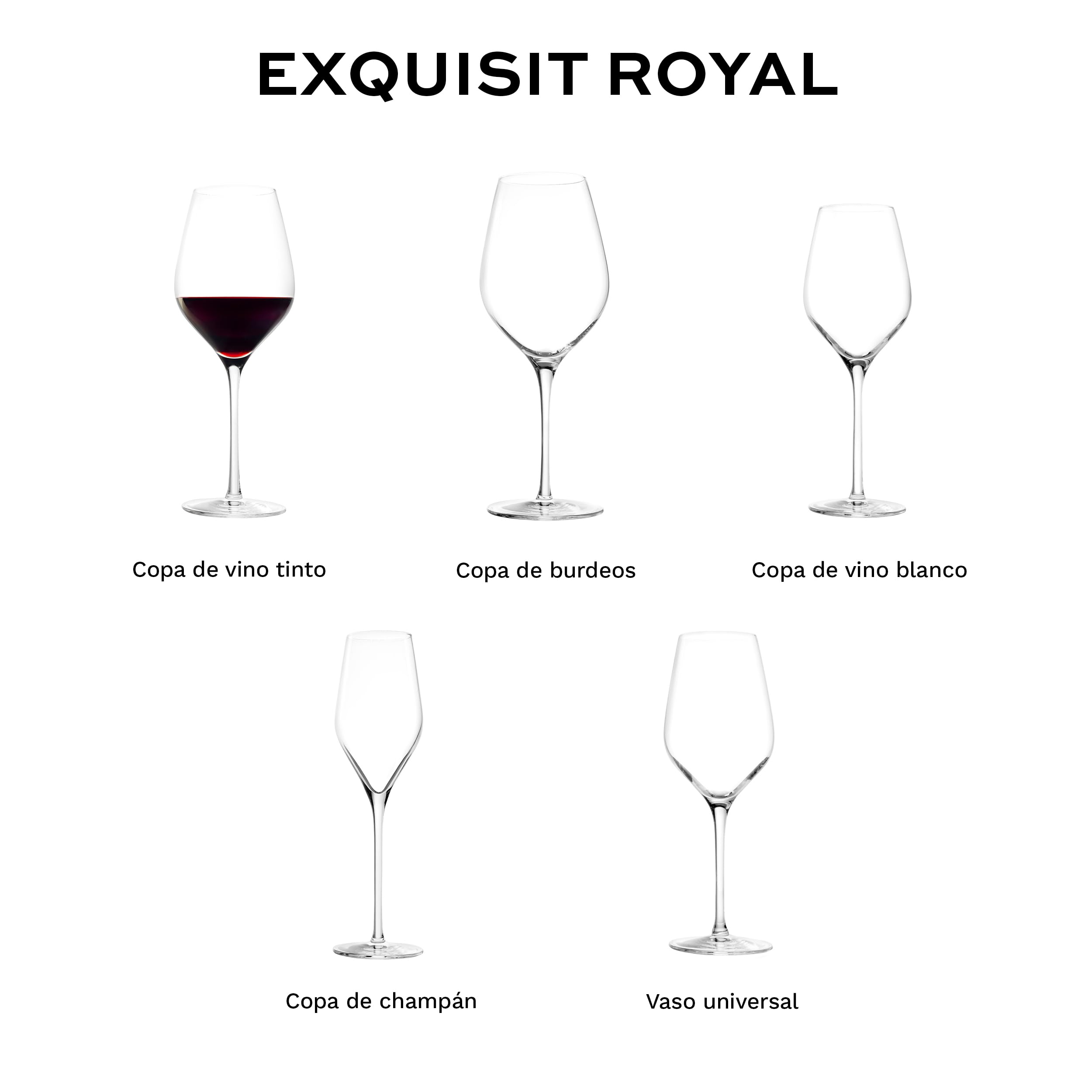 Stölzle Lausitz Copas de Vino Bordeaux Exquisit Royal Set de 6, 645ml – Copas de Cristal para Bordeaux – Elegantes Copas de Vino Tinto – Resistentes al Lavavajillas y a los Golpes