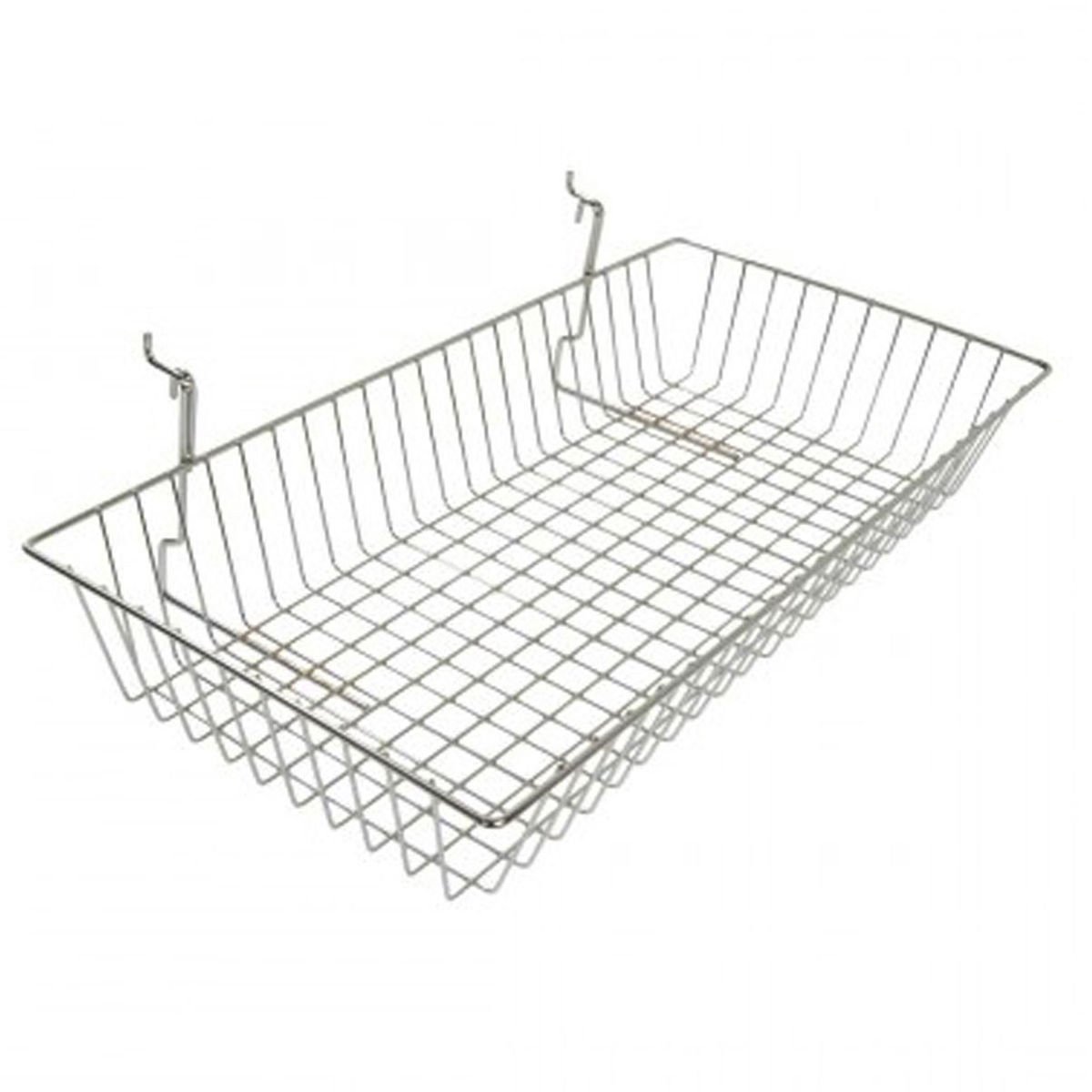 GRIDWALL MESH SLATWALL RETAIL SHOP DISPLAY PANEL BASKET (24 x 12 x 4 Inch Basket)