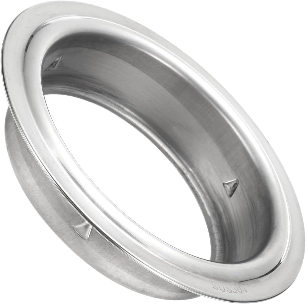 PATIKIL 5 Inch(120mm) Pipe Collar, Round Wall Flange 304 Stainless Steel Straight Pipe Flange for Wall Floor Ceiling Opening Air Conditioner Dryer Vent Hose, Silver