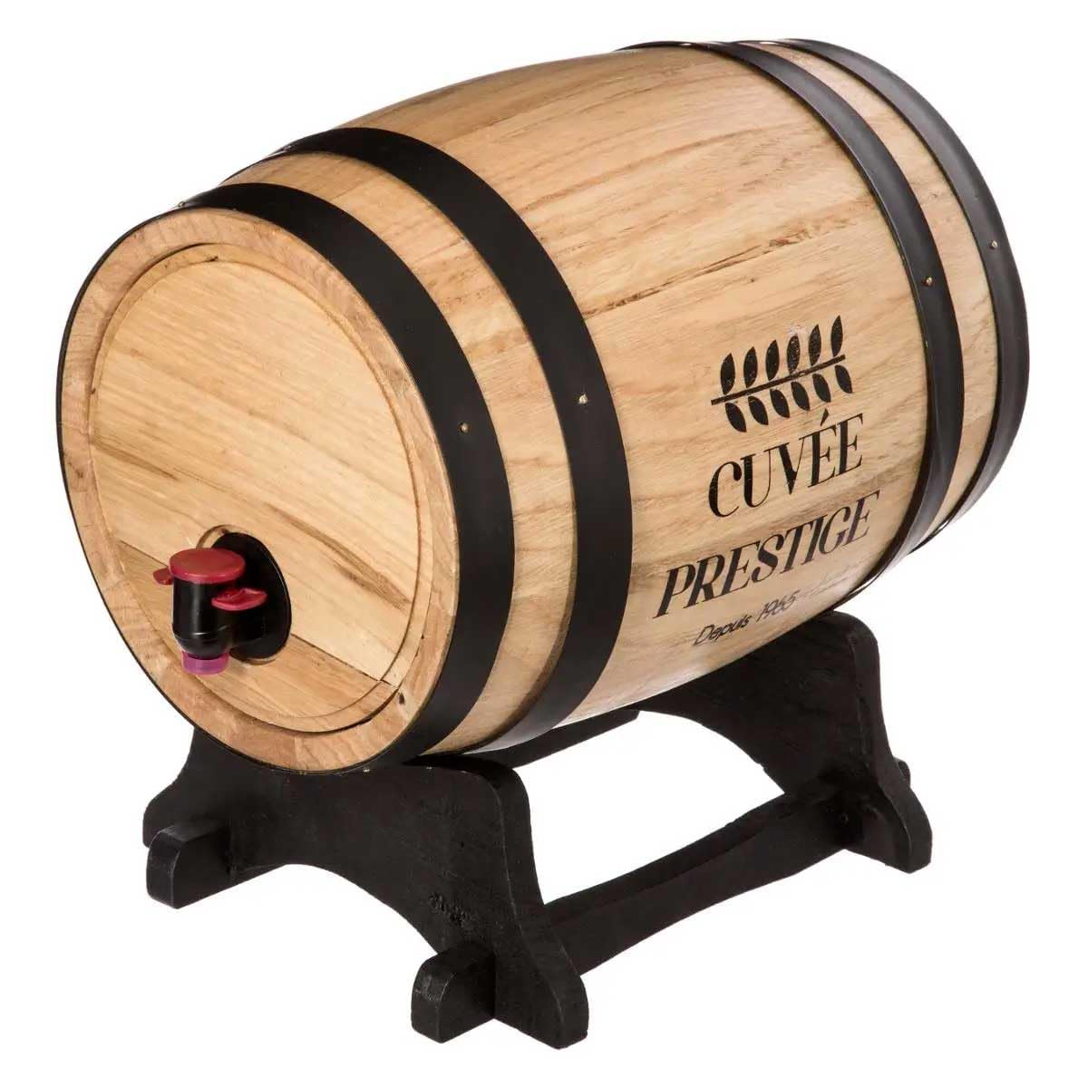 Paris Prix Secret de Gourmet - Distributeur de Vin Tonneau 5,5L Naturel