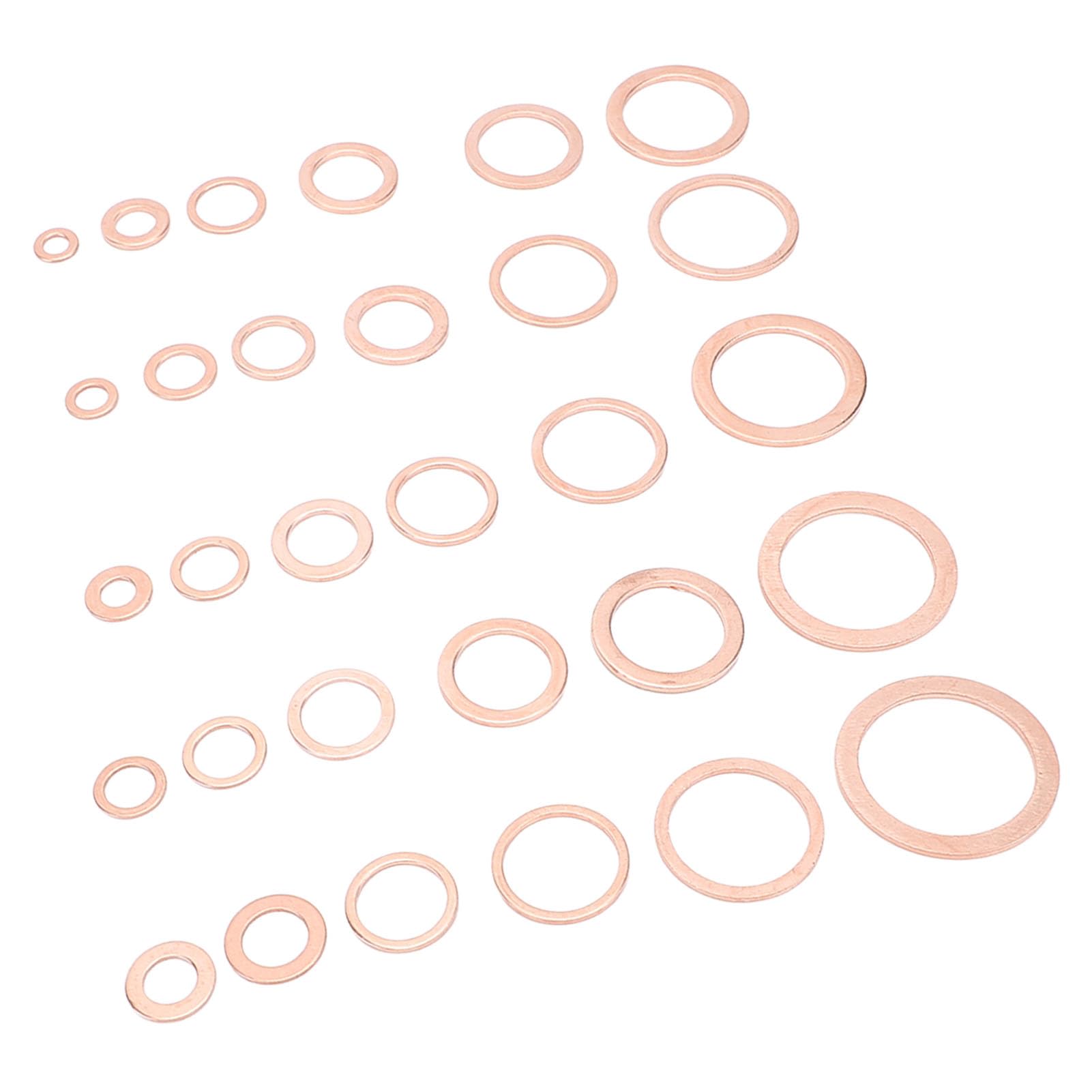 Kit D'assortiment de Rondelles D'écrasement de 568 Pièces, Kit de Joint de Bouchon de Vidange D'huile en Laiton avec 30 Tailles M5 M6 M8 M10 M12 M14, pour Bateaux, Voitures,