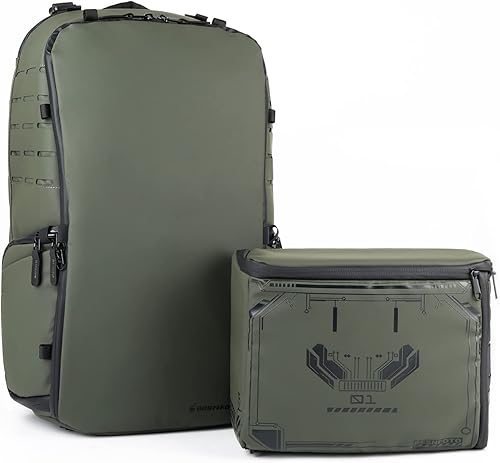 Miniatura 1 de Besnfoto Mochila de cámara impermeable para fotógrafos, mochila de fotografía DSLR, grande con bolsa de inserción de cámara, compartimento para