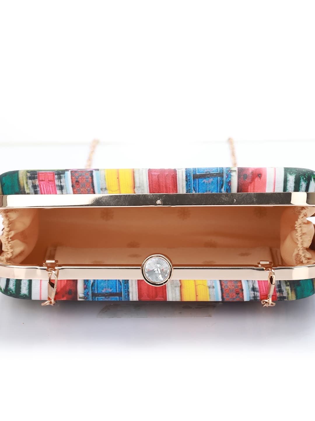 Priyaasi Urban Streets Printed Clutch for Women’s, Girls- Casual, Stylish Fashionable Ladies Purse Wallet/Hand Clutch with Detachable Chain Sling Strap, Multicolor - Image 6 thumbnail