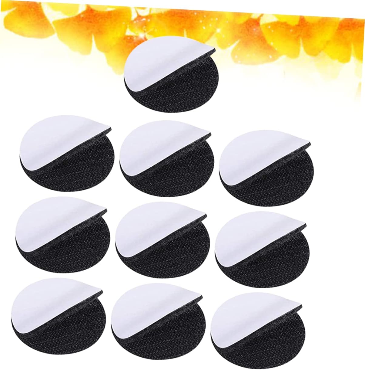 STOBOK 30packs Self Adhesive Dots Round Hook Loop Tape Double Sided Glue Strips Easy Peel and Stick for Wall