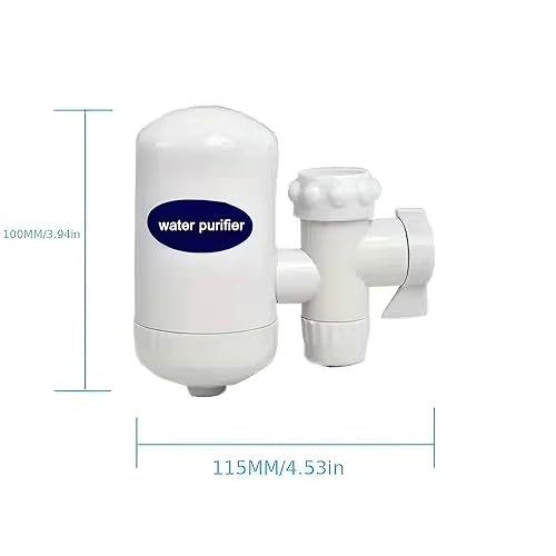Miniatura 7 de Sistema purificador de agua para grifo filtro de agua de grifo de cocina blanco con cartucho reemplazable, filtración multietapa, elimina el cloro y