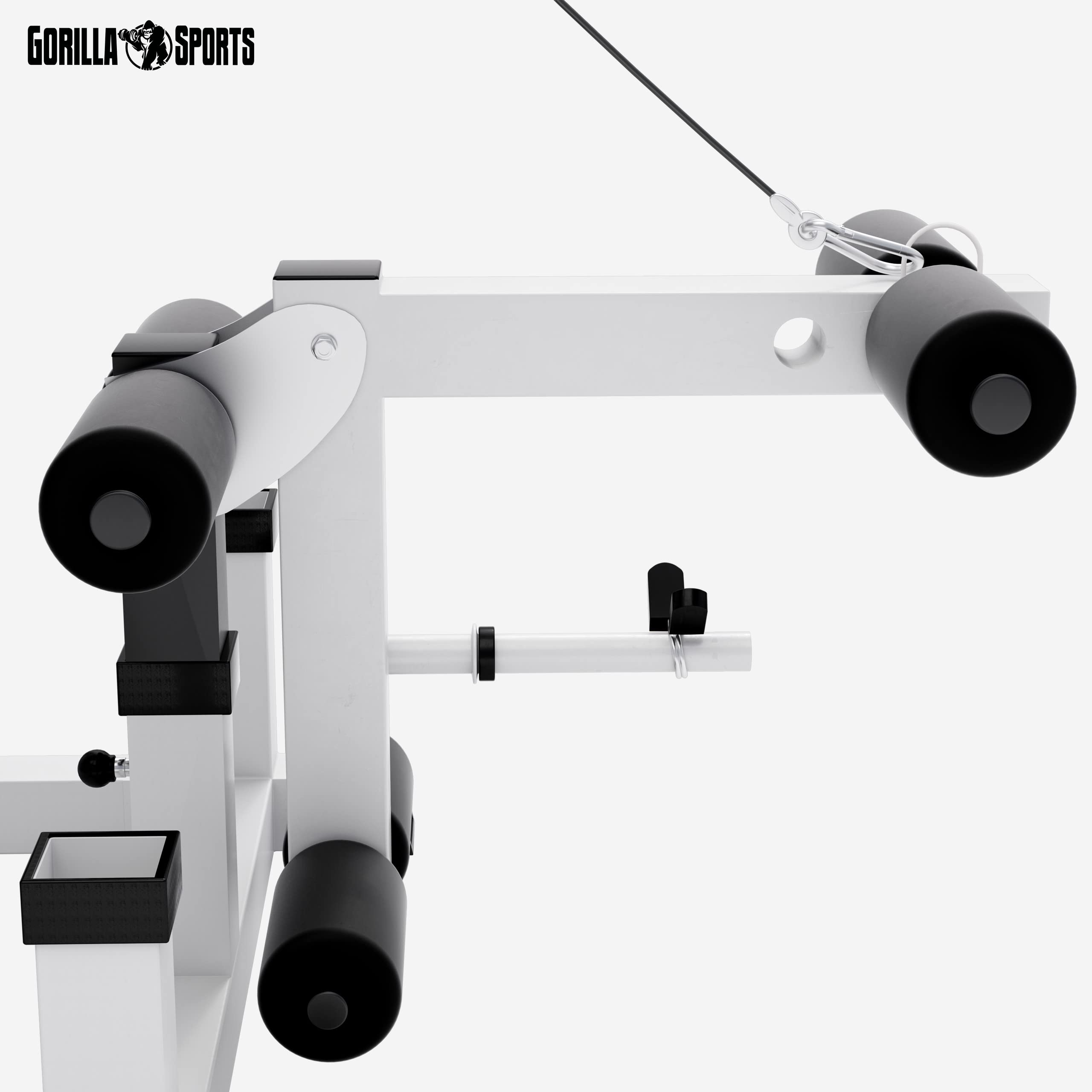 GORILLA SPORTS® Banco de pesas con pesas – Barra de pesas de 170 cm, juego de pesas de 40/70/100 kg, curler de piernas, mariposa, estación de inmersión, banco de entrenamiento, estación de fitness