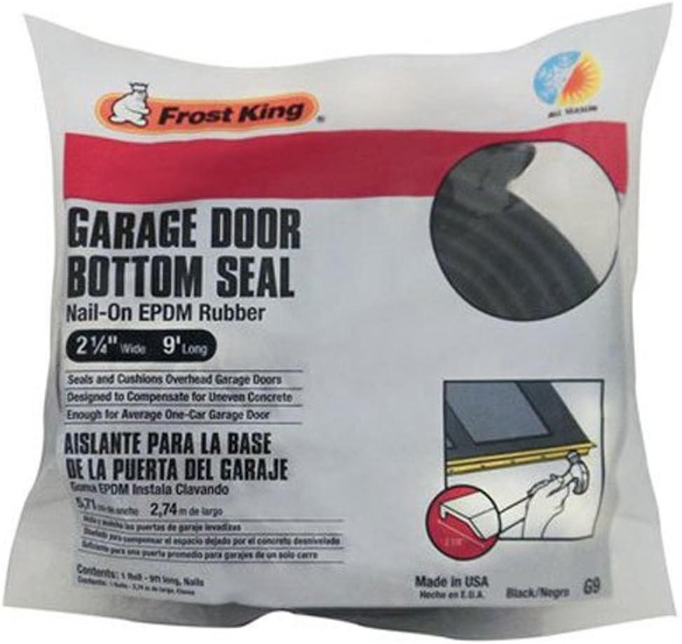 Frost King 2-1/4 in. W x 9 ft. L Rubber Garage Door Bottom Kit