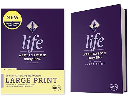 NKJV Life Application Study Bible, Third Edition, Large Print (Hardcover, Red Letter): Tyndale: 9781496452030: Amazon.com: Books