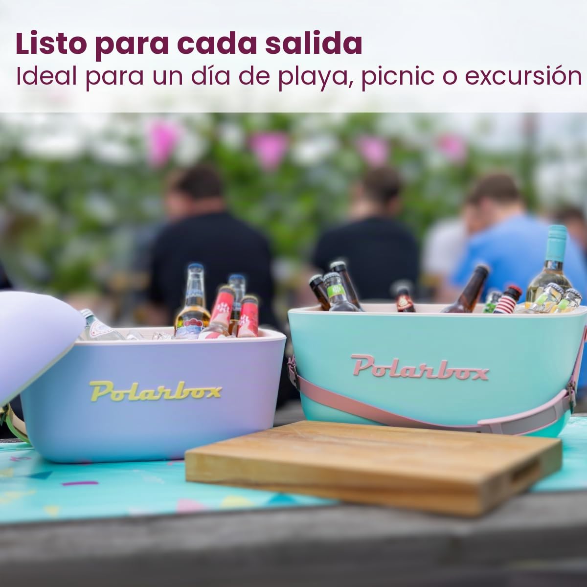 Polarbox - Refrigerador clásico Retro Vintage para Camping, pícnic, Playa, 20 l, Sorbet/Rosa