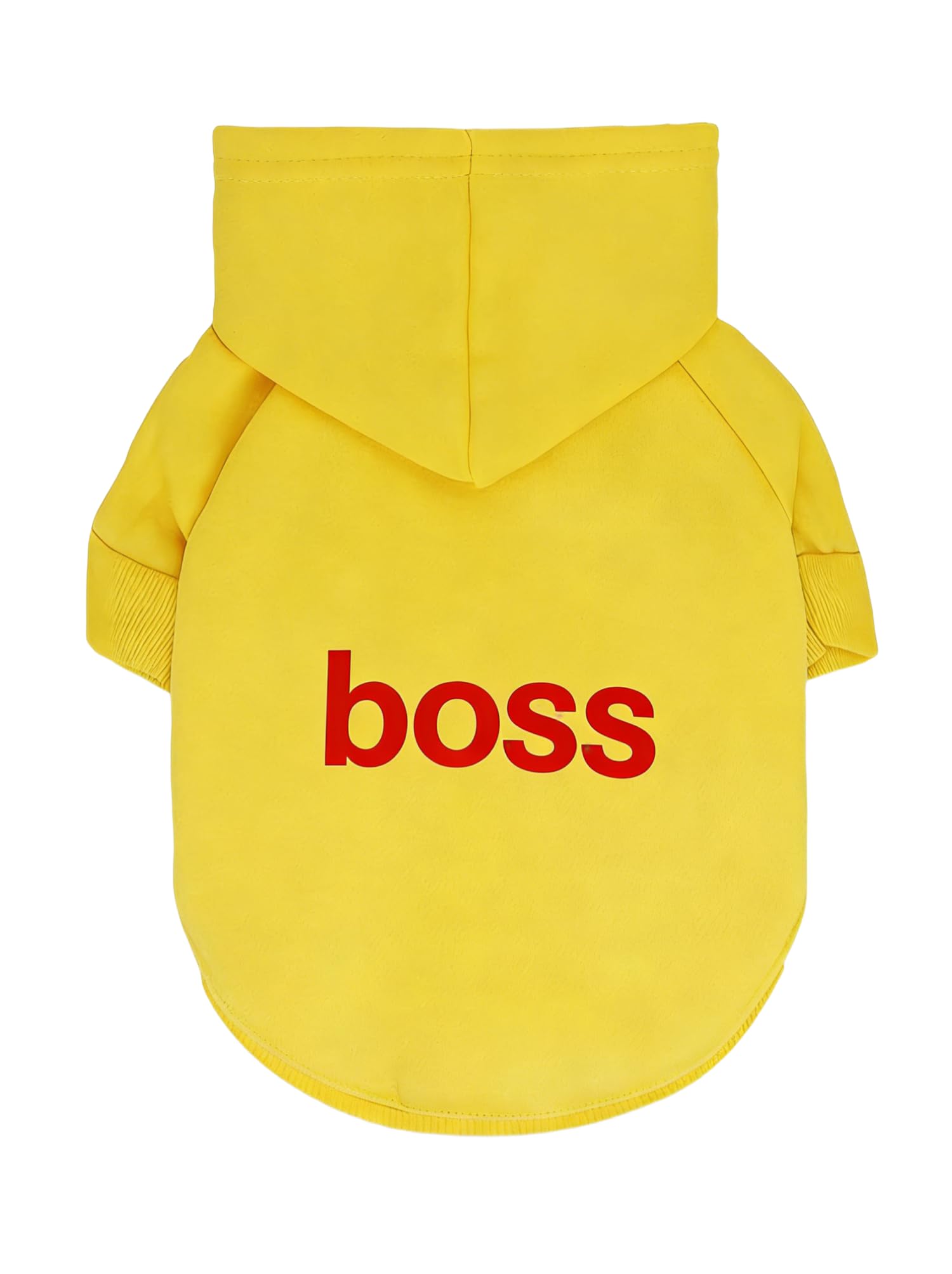 LtuzPet Dog Hoodie “Boss” Printing Dog Sweater Soft Fleece Pet Clothes Warm Dog Jacket Coat