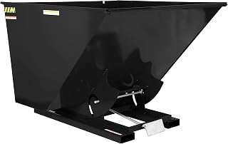 Vestil D-250-MD-BLK-SG Steel Medium Duty Self Dumping Hopper 2-1/2 Cubic Yard 4000 Lb. Capacity Semi Gloss Black