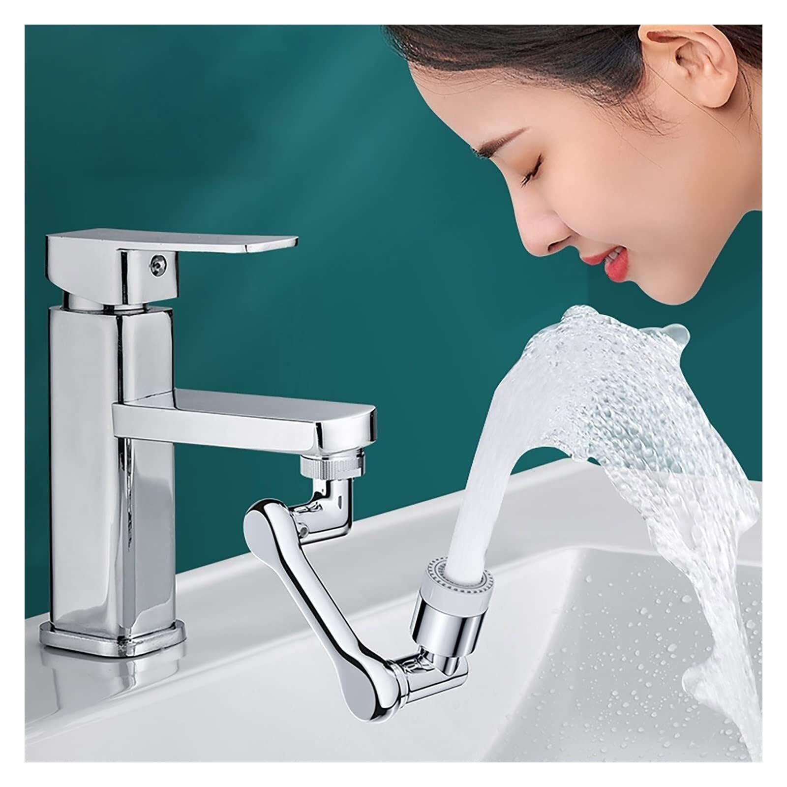Aeratori per Rubinetto Lavello Cucina Bagno Rubinetto Girevole Aeratore per Lavandino Filtro Antispruzzo Universale Prolunga