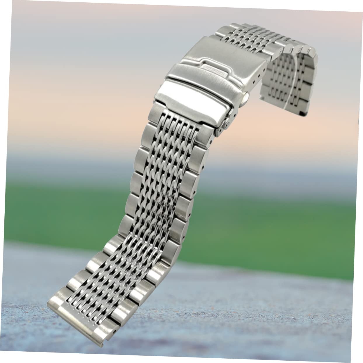 DOITOOL Bracelet de Montre 20 Mm Acier Inoxydable Design Ergonomique Finition Lisse Remplacement Homme