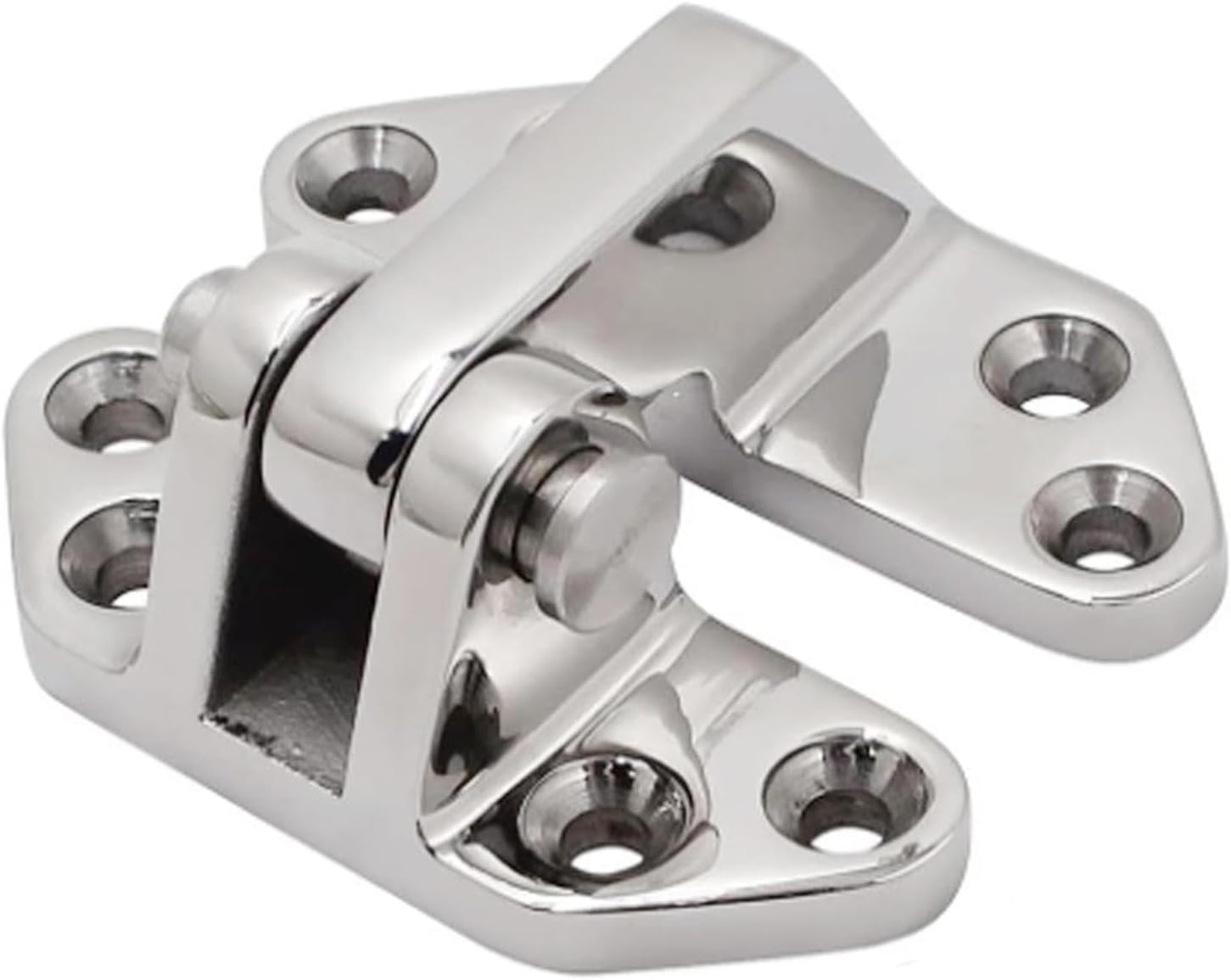 SEIWEI 2 Pcs 92 * 73mm Stainless Steel Boat Hinges, Butterfly Shaped Marine Hinge with Removable Pin for Boat Yacht Cabinet Door Accessories, 180 Degree Folding, Easy to Install