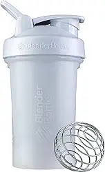 Coqueteleira clássica V2 da BlenderBottle perfeita para shakes de proteína e pré-treino, 590 ml, branca