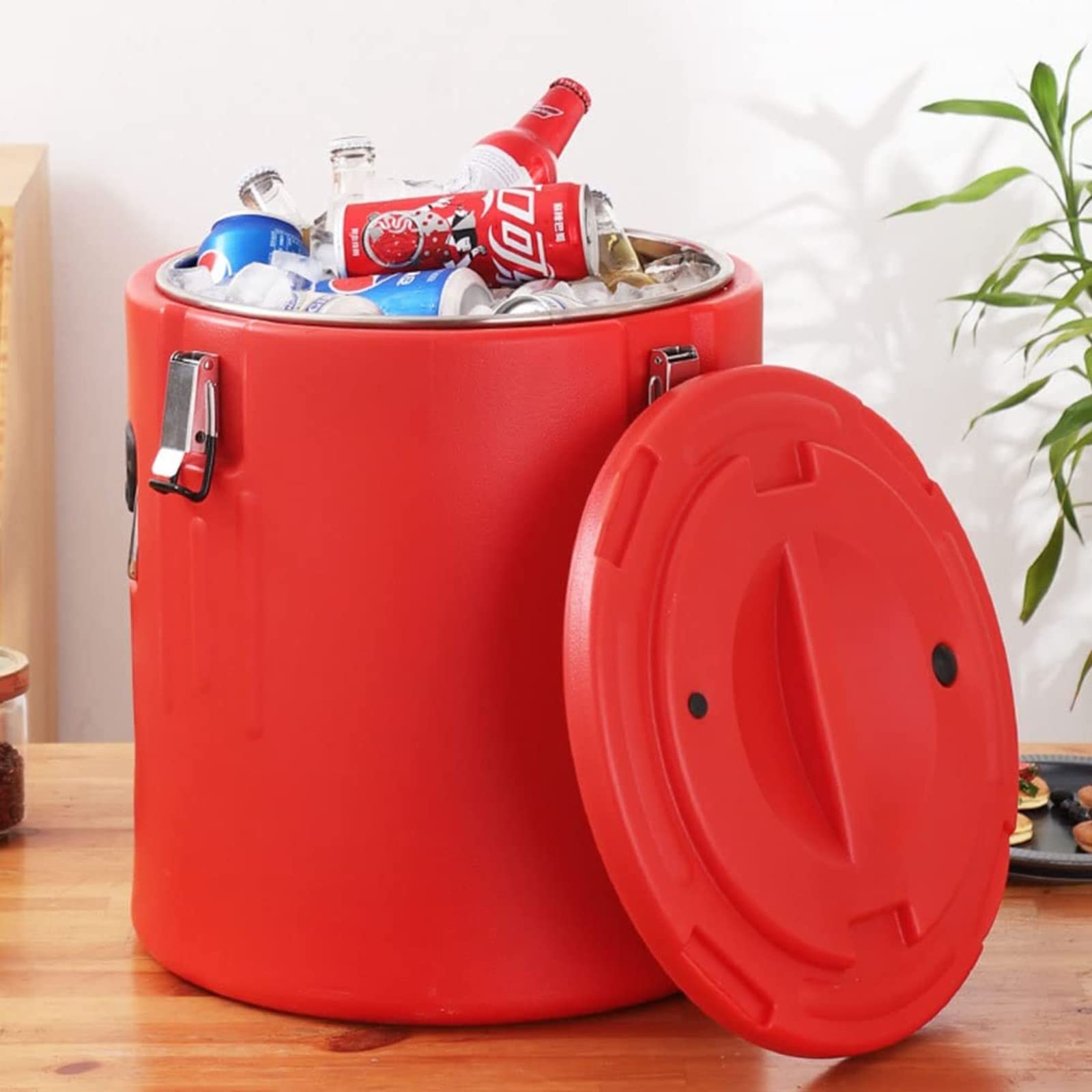 Dispensador de Agua Caliente y fría con Grifo, Termo para Catering, Aislado Durante 48 Horas, Termo Comercial para café (10 L)