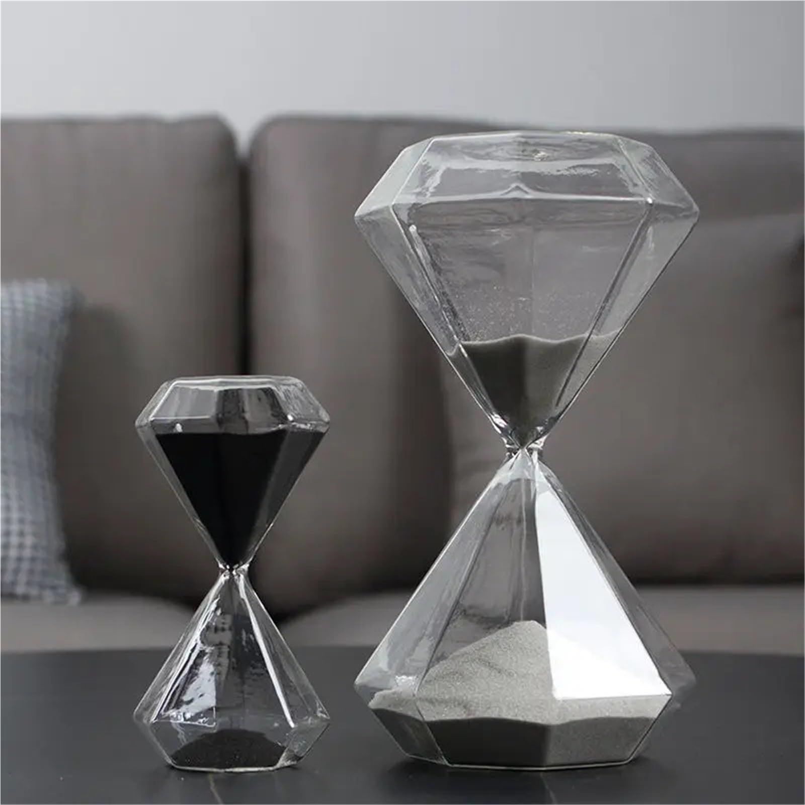 Temporizador de Reloj Arena 30 Minutos, diseño Moderno, decoración Oficina, Adornos, cumpleaños, Temporizador para Escuela(Black)
