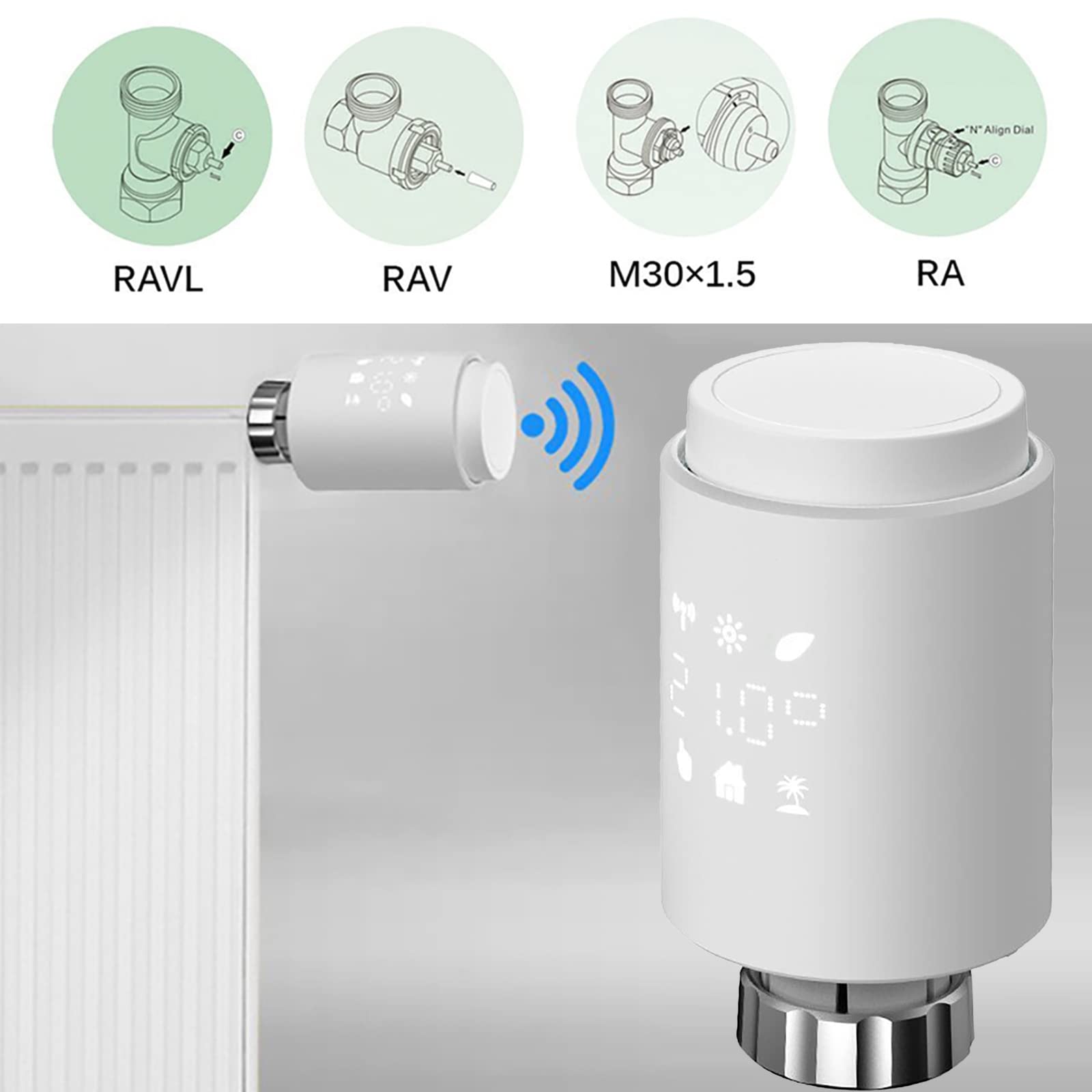 2 stks voor Tuya Zigbee Smart Radiator Thermostaat Intelligente Radiator Controller Met App WiFi Verwarming
