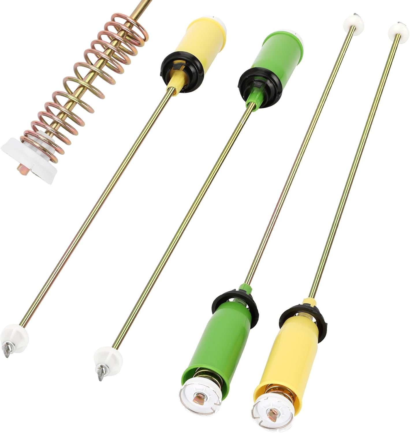WH16X543 WH16X10057 Suspension Rod Kit (4Pcs), Compatible with GE and Hotpoint Washer WHRE5550K2WW, WBSR3140D5WW, WCSR2080B2WW, WDRR2500K3WW, WCSR2090DAWW, WPRE6150K2WT, WISQ416FT8WW - 3 Year Warranty