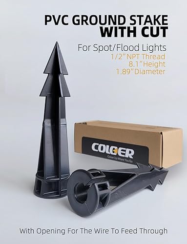 Miniatura 7 de COLOER Reemplazo de placa de montaje de latón para paisaje, montaje de pared con rosca NPS de 12 pulgada para focos, 2.76 pulgadas de diámetro,